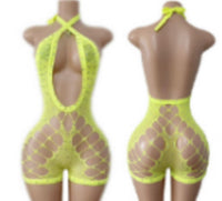 Ultra Bling Fishnet Romper