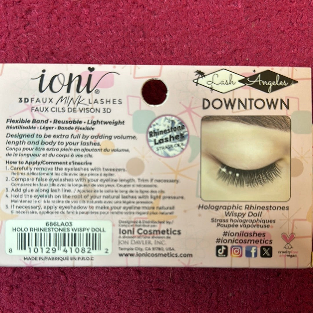 Downtown Holographic Rhinestone Lashes