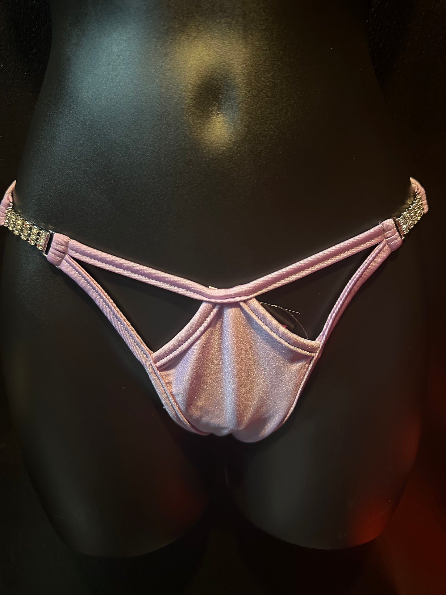 58/YR Thong w/Rhinestone connectors