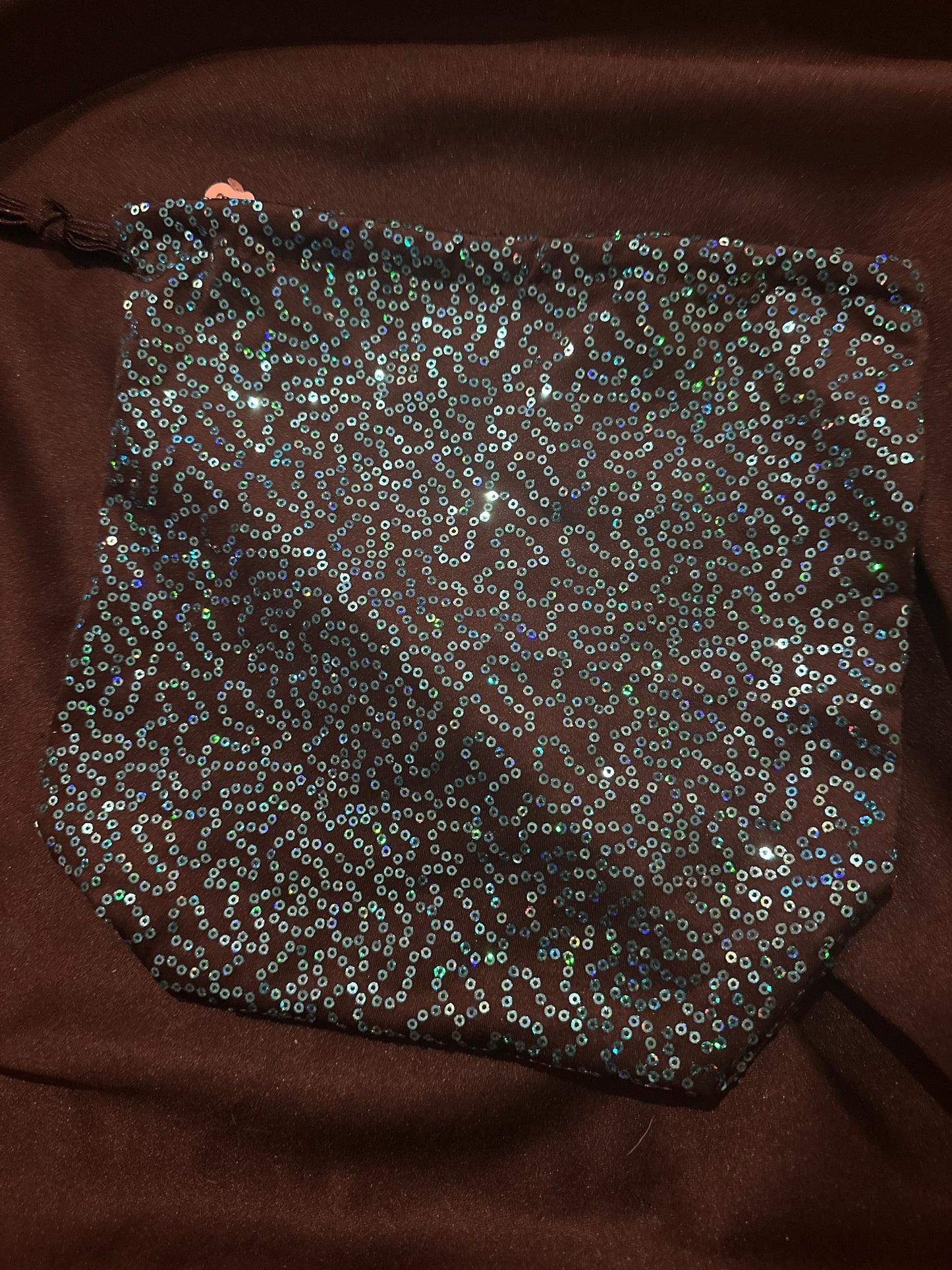 Turquoise Sequin Money Bag