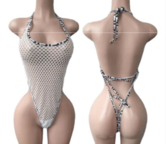 Cabaret Net Thong Romper