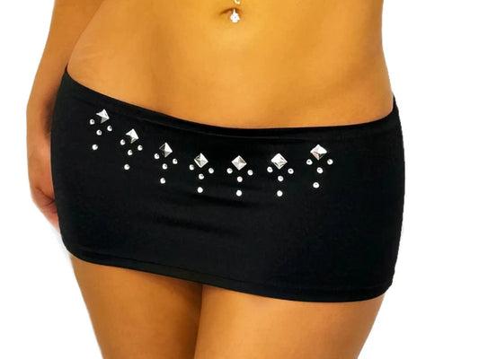 Mini Skirt with Rhinestuds