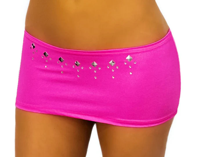 Mini Skirt with Rhinestuds