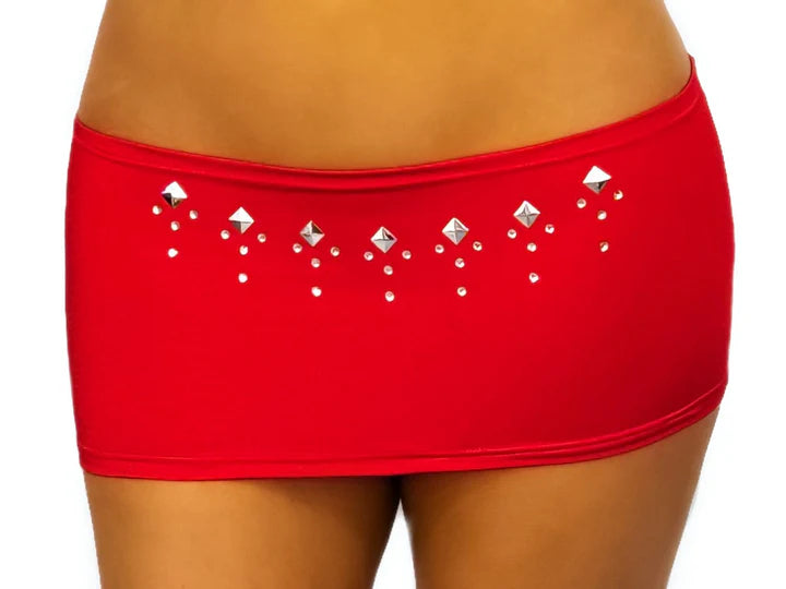 Mini Skirt with Rhinestuds