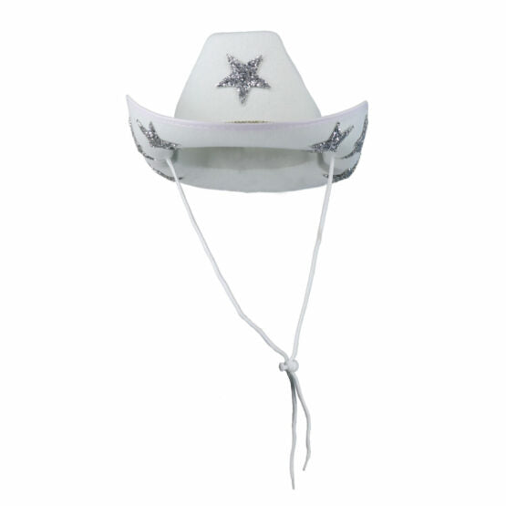 Cowboy Hat with Stars and Rhinestone Chain