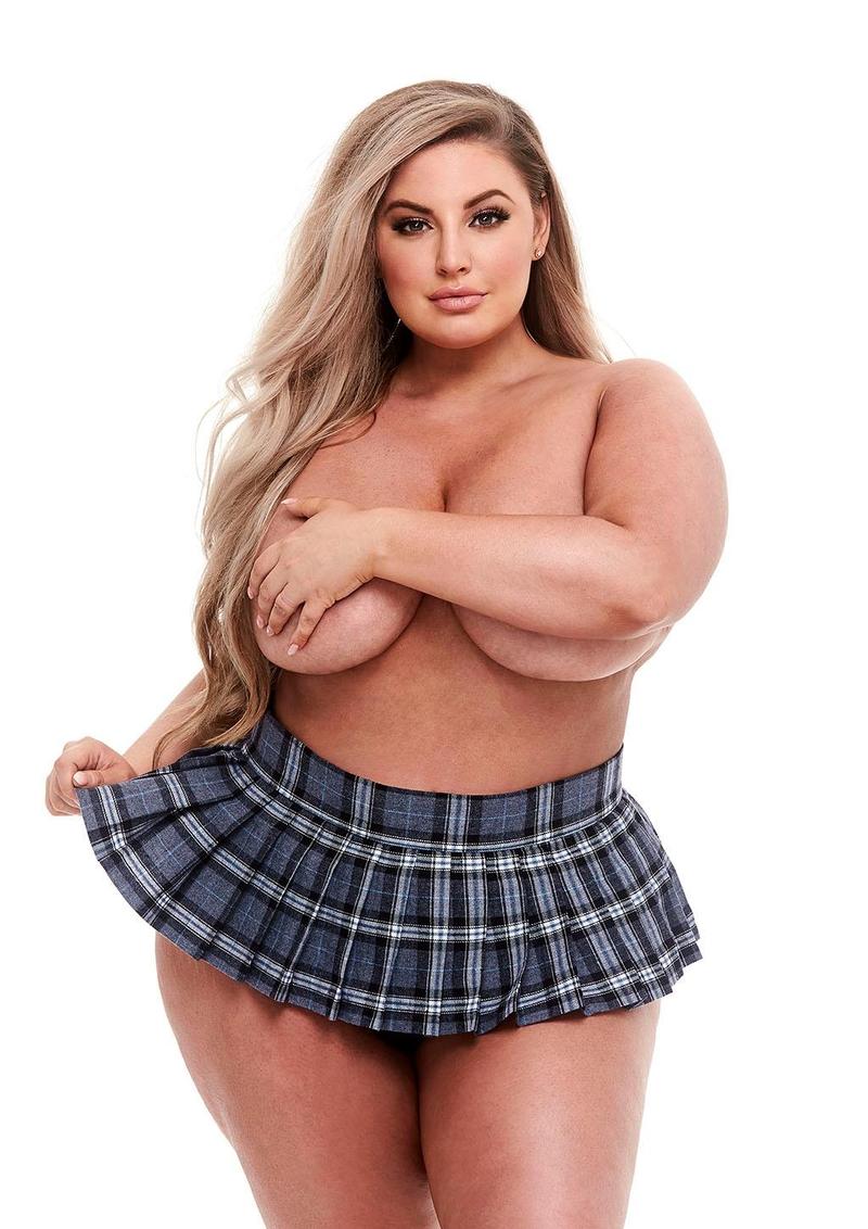 TP-112-X Sexy Schoolgirl Skirt-Grey Queen-The Edge OK