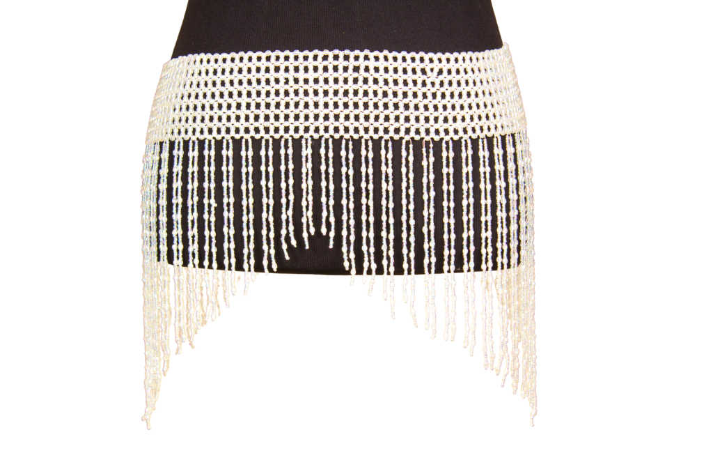 543 Belt Beaded Fringe Skirt-The Edge OK