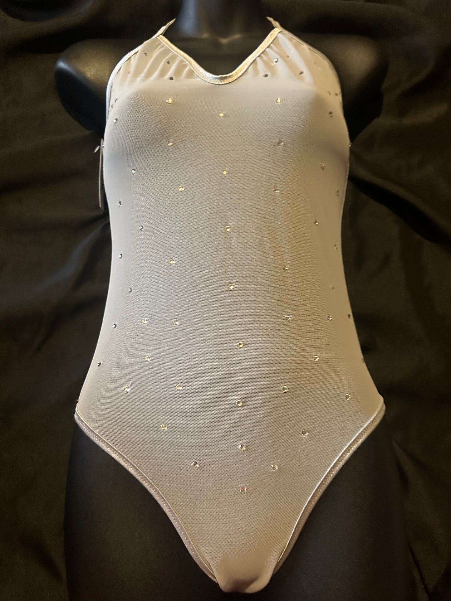 515 Halter Romper with Rhinestones-The Edge OK