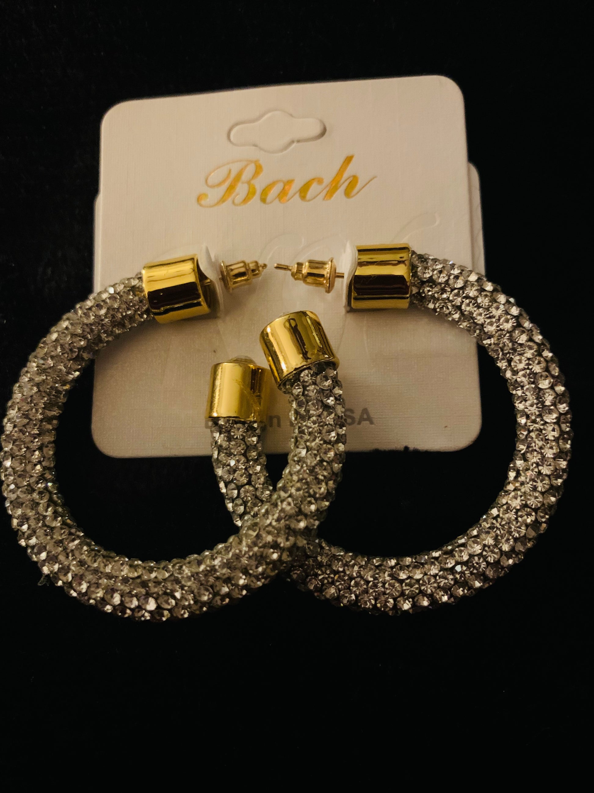 Bach Stone Hoop Earrings-The Edge OK