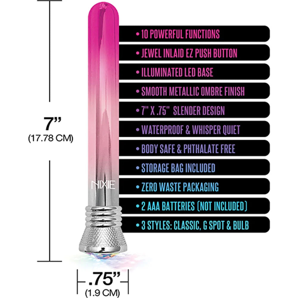 Nixie Waterproof Classic Vibe-10 Function Pink Ombre Glow-The Edge OK