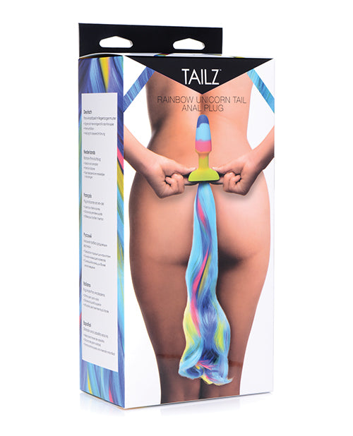 Tailz Rainbow Unicorn Tail Anal Plug-The Edge OK