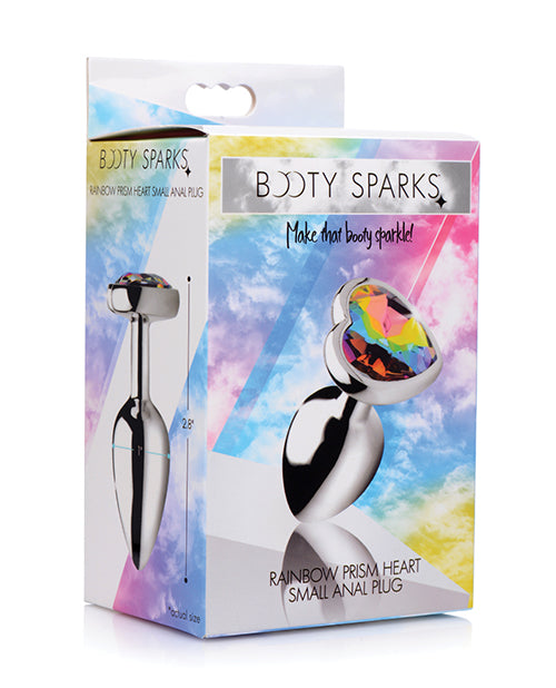 Booty Sparks Rainbow Prism Heart Anal Plug - Small-The Edge OK