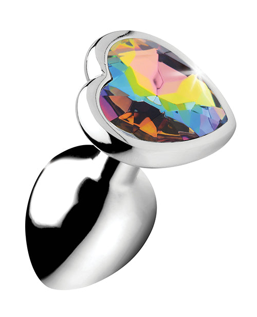 Booty Sparks Rainbow Prism Heart Anal Plug - Small-The Edge OK