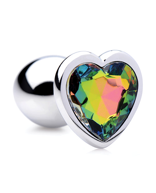 Booty Sparks Rainbow Prism Heart Anal Plug - Small-The Edge OK