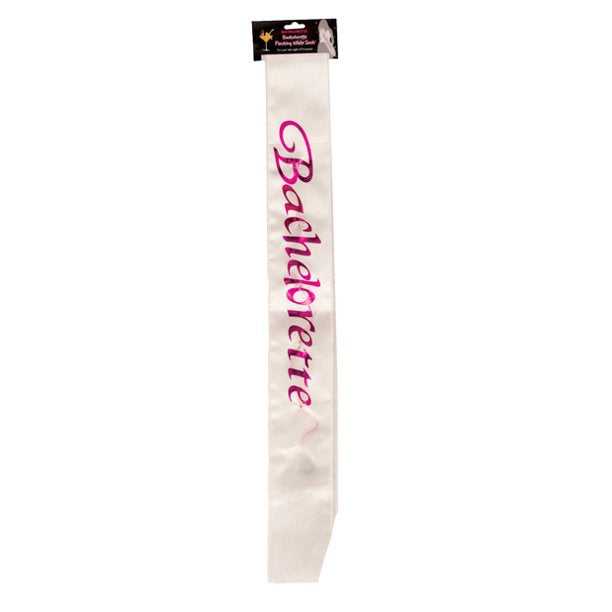 Bachelorette Flashing White Sash-The Edge OK