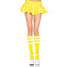 5726 Knee High Socks wtih Striped Top-The Edge OK