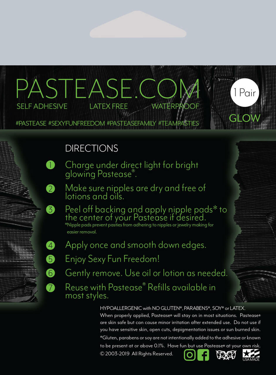 Pastease Premium Pasties Neon Green Alien w/Glittering Black Eyes-The Edge OK