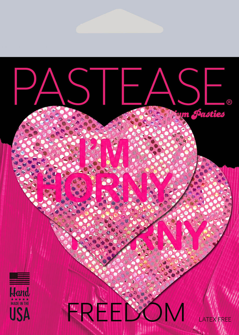 Pastease Premium Pasties Disco Pink Horny Heart-The Edge OK