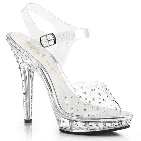 Lip 108RS 5 inch Rhinestone Studded Heel w/Ankle Strap-The Edge OK