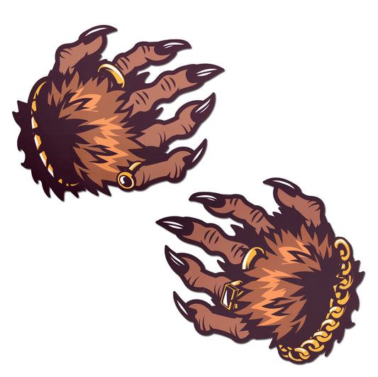 Pastease Monster Hands Pasties: Classy Werewolf Claws Nipple Covers-The Edge OK