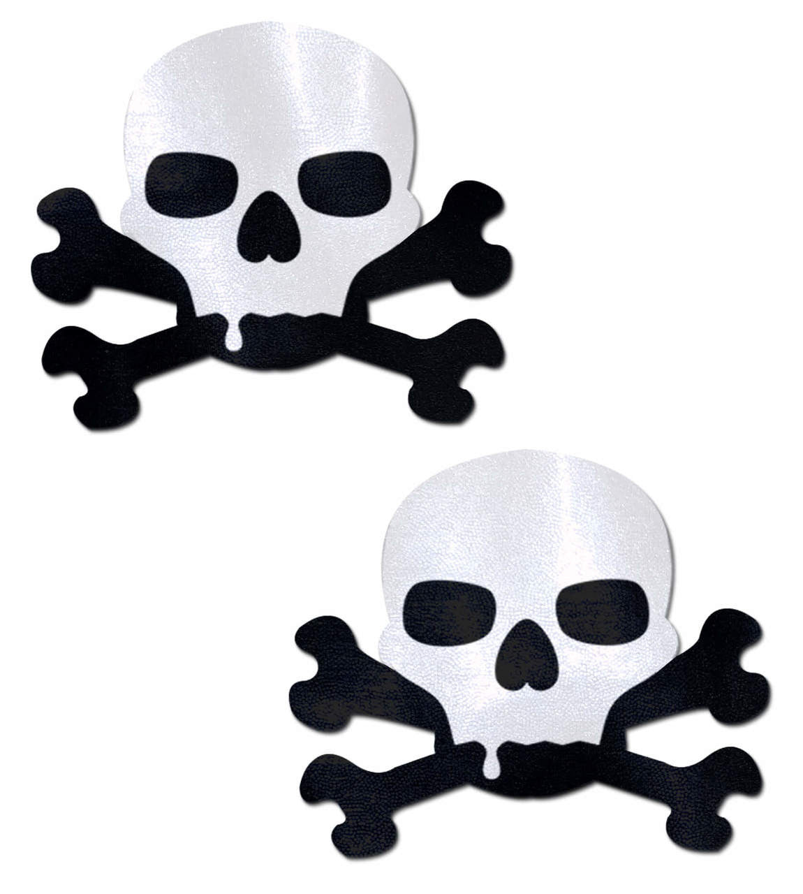 Pastease: Sullen Skull Black & White Nipple Pasties-The Edge OK