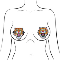 Pastease: Ferocious Tattoo Jungle Cat Diamond Thom™ Nipple Pasties-The Edge OK